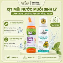 Xịt Mũi Saline Zarbee's Aloe 88ml Boogie Saline 89g Dưỡng Ẩm Vệ Sinh Mũi