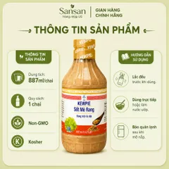Sốt Mè Rang Kewpie Roasted Sesame Dressing & Marinade 887ml Chai Nước Sốt Salad Ướp Thịt-USA