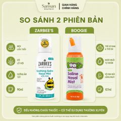 Xịt Mũi Saline Zarbee's Aloe 88ml Boogie Saline 89g Dưỡng Ẩm Vệ Sinh Mũi