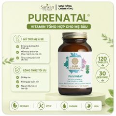 Pure Synergy PureNatal Prenatal Multivitamin 120 Viên - Vitamin Tổng Hợp Cho Bà Bầu, MTHF, Choline, Sắt, Vitamin C Hữu C
