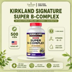 Viên Uống Vitamin B Tổng Hợp Kirkland Signature Super B-Complex With Electrolytes 500 Viên Bổ Sung Vitamin B & Vitamin C