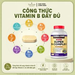 Viên Uống Vitamin B Tổng Hợp Kirkland Signature Super B-Complex With Electrolytes 500 Viên Bổ Sung Vitamin B & Vitamin C