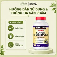 Viên Uống Vitamin B Tổng Hợp Kirkland Signature Super B-Complex With Electrolytes 500 Viên Bổ Sung Vitamin B & Vitamin C