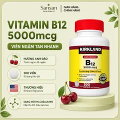Viên Ngậm Tan Nhanh Kirkland Signature Vitamin B12 5000mcg 300 Viên Hương Anh Đào