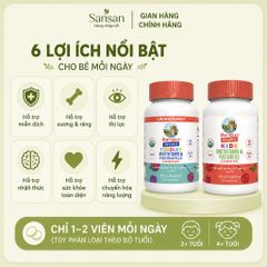 Kẹo Dẻo Vitamin Hữu Cơ Mary Ruth's Toddler/Kids Multivitamin + Postbiotics - Bổ Sung Vitamin & Khoáng Chất Cho Trẻ 2+/4+