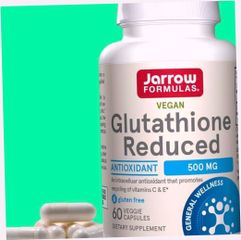 (Loại Tốt) Viên uống trắng da Jarrow Glutathione 500 mg Hỗ trợ làm sáng da tự nhiên, 60 viên Thực phẩm chức năng Hàng Chuẩn Chính Hãng