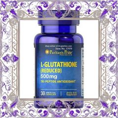 (Hàng Chất) Viên uống Puritan's Pride Premium L-Glutathione 500mg Bổ sung sức khỏe và làm sáng da, hỗ trợ chống oxy hóa (30 viên) chính hãng Uy Tín