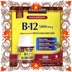(Bản Mới) Viên uống bổ sung Vitamin B12 5000 mcg Kirkland (300 viên) Tăng cường năng lượng và sức khỏe hệ thần kinh chính hãng Chính Hãng