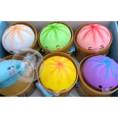 Đồ chơi nhựa Bánh bao squishy thổi bóng cực cool hót, cực vui nhộn