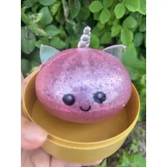Squishy bánh bao trân châu kim tuyến (có tai mèo)