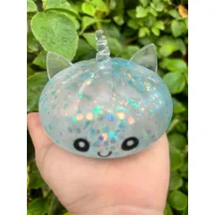 Squishy Bánh Bao kim tuyến (Có Tai) - Dẻo-10cm