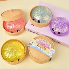 Squishy bóp mềm - Bánh bao kim tuyến - Có Đèn