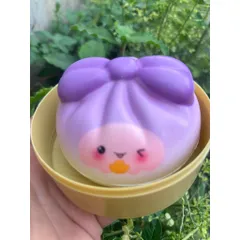 Squishy bánh bao có nơ, size lớn 11cm