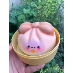 Squishy bánh bao có nơ, size lớn 11cm