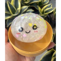 Đồ chơi squishy bóp mềm Bánh bao trân châu trong suốt - Không Đèn