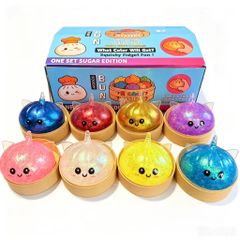 Đồ chơi nhựa - Squishy hình Bánh bao kim tuyến Có Tai