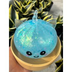 Đồ chơi nhựa - Squishy hình Bánh bao kim tuyến Có Tai