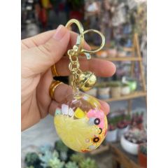 Móc khoá nước hình bánh bao trân châu đầy màu sắc cực cool