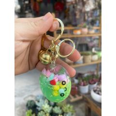 Móc khoá nước hình bánh bao trân châu đầy màu sắc cực cool