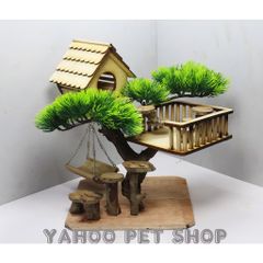 Nhà gỗ tổ chim có tầng trang trí hoặc nhà thú cưng
