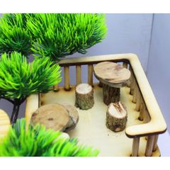 Nhà gỗ tổ chim có tầng trang trí hoặc nhà thú cưng