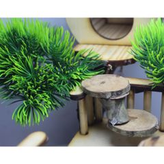 Nhà gỗ tổ chim có tầng trang trí hoặc nhà thú cưng