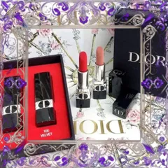 (Cao Cấp) Set 2 Son Mini Dior Rouge Màu 999 và 100 Velvet Chính Hãng Chất Son Mịn, Thiết Kế Sang Trọng, Dễ Dàng Phối Đồ Nhập Khẩu
