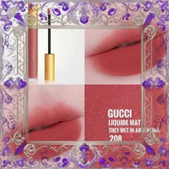 (Chính Hãng) Son Kem Gucci Rouge Liquid Matte 208 Hồng Đất Hàng Chính Hãng, Bền Màu, Dễ Dàng Sử Dụng, Tôn Vẻ Đẹp Tươi Tắn, Sang Trọng Cao Cấp