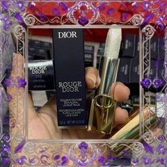 (Hàng Chất) Son Dior Rouge Dior Limited Edition 010 Crystal Sparkle Thỏi Son Sang Trọng Không Màu Có Ánh Nhũ,, Quà Tặng Độc Đáo Cao Cấp