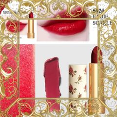 (Đẳng Cấp) Son Lì Gucci 502 Eadie Scarlet Màu 503 Đỏ Đậm Chính Hãng Sắc Đỏ Sang Trọng Dành Cho Phụ Nữ Tự Tin và Quyến Rũ Cao Cấp