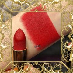 (Đẳng Cấp) Son Gucci Rouge Lip À Lèvres Voile Mat 25 Goldie Red Son Môi Đỏ Tươi Chính Hãng, Sắc Đỏ Quyến Rũ, Dưỡng Ẩm Tốt Cao Cấp