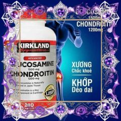(Loại Tốt) Viên uống bổ khớp Glucosamine Chondroitin Sulfate Kirkland 280 viên Hỗ trợ xương khớp Mỹ Chính Hãng