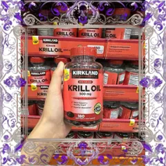 (Bản Mới) Dầu Nhuyễn Thể Kirkland Signature Krill Oil Omega-3 + Astaxanthin 500mg 180 Viên Thực Phẩm Chức Năng Tại Mỹ Mẫu Mới