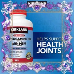 (Nhập Khẩu) Viên uống Glucosamine HCL 1500mg & MSM 1500mg Kirkland Mỹ Thực phẩm chức năng hỗ trợ khớp và xương chắc khỏe Nhập Khẩu