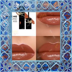 (Hàng Chất) Son Kem YSL The Inks Vinyl Cream 442 Cappucino Kiss Màu Cam Đất Chính Hãng Cho Đôi Môi Mịn Màng và Rực Rỡ Mẫu Mới