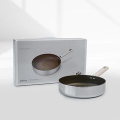 Chảo Titanium Aura Haatz Size 24cm HTA724 - Chảo Chống Dính Cạn Lòng inox 316 Dùng Mọi Loại Bếp - Bảo Hành 5 Năm