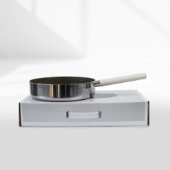 Chảo Titanium Aura Haatz Size 24cm HTA724 - Chảo Chống Dính Cạn Lòng inox 316 Dùng Mọi Loại Bếp - Bảo Hành 5 Năm