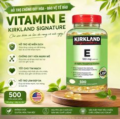 [Nhập khẩu] Viên Uống Vitamin E Kirkland 400 IU - Hỗ Trợ Làm Đẹp Da, Cải Thiện Sức Khỏe, Hộp 500 Viên Chính Hãng Mỹ