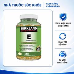 [Nhập khẩu] Viên Uống Vitamin E Kirkland 400 IU - Hỗ Trợ Làm Đẹp Da, Cải Thiện Sức Khỏe, Hộp 500 Viên Chính Hãng Mỹ