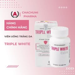 Viên Uống Triple White Trắng Sáng Da - Giảm Thâm, Chống Nắng, Bổ Sung Glutathione và Chiết Xuất Dương Xỉ Cho Da Khỏe Mạnh