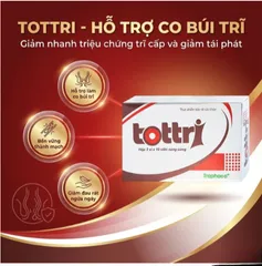 Viên hỗ trợ làm giảm triệuu chứngg trĩ nội, trĩ ngoại Tottri Traphaco (3 vỉ x 10 viên)