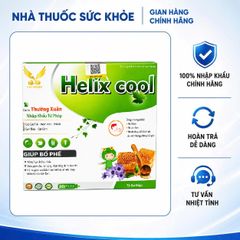 Siro Hỗ Trợ Bổ Phế Helix Cool - Giảm Ho, Dễ Uống Cho Người Lớn & Trẻ Em Từ 6 Tháng Tuổi, Hộp 20 Ống 10ml