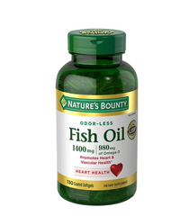Viên Uống Dầu Cá Nature’s Bounty Fish Oil 1200mg - Omega-3 Dinh Dưỡng Hằng Ngày, Dễ Uống, Mỹ