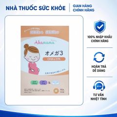 Viên uống DHA & EPA Akamama cho Bà Bầu - Tăng Cường Sức Khỏe Mẹ và Phát Triển Thai Nhi, Gói 90 Viên, Không Mùi Vị Dễ Uống