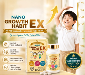 (Hàng nhập khẩu) Viên uống Nano Habit EX hỗ trợ phát triển chiều cao và trí não cho trẻ - Dinh dưỡng toàn diện, hương cacao thơm ngon, dễ uống.