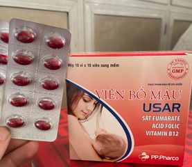 Viên bổ sung sắt USAR ,hộp 100 viên ,date xa