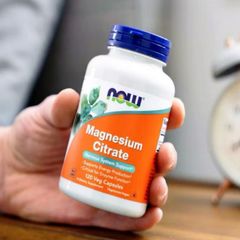 Viên uống Now Magnesium Citrate |120 viên| Bổ sung Magie sinh học - Giảm táo bón - Giảm co thắt cơ & chuột rút cơ - S/P Chuẩn Mỹ