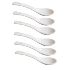 Thìa sứ Imperial trắng trơn set 6 cái