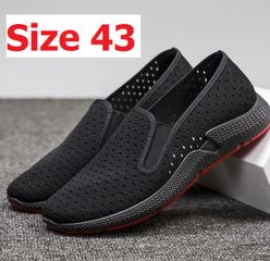 ( LẺ SIZE 43 ) - Giày Lười Vải Nam Đen Đế Cao S60-Màu Full Đen Kiểu Dáng Phù Hợp Nhiều Lứa Tuổi