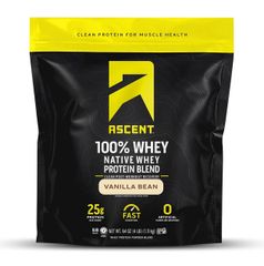 Whey Ascent - Đạm tươi 100% phục hồi cơ, dinh dưỡng thể hình - Bịch 1,9kg 2 vị vanilla và chocolate date 2028 - Chính hãng Mỹ